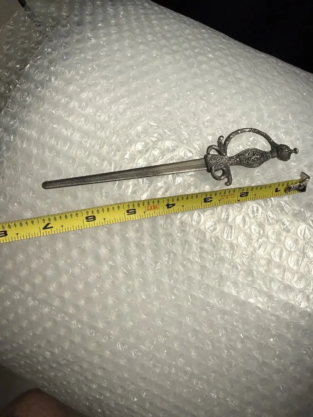 Vintage Antique England Figural Sword Rapier Dagger Knife Letter Opener Decor